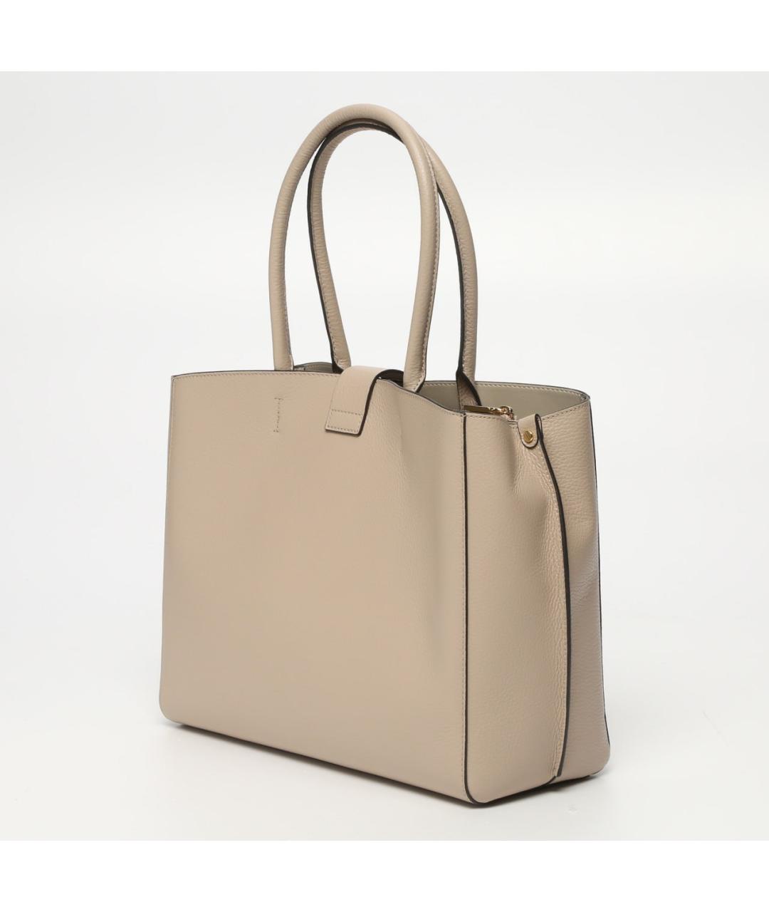 COCCINELLE Бежевая кожаная сумка тоут, фото 4