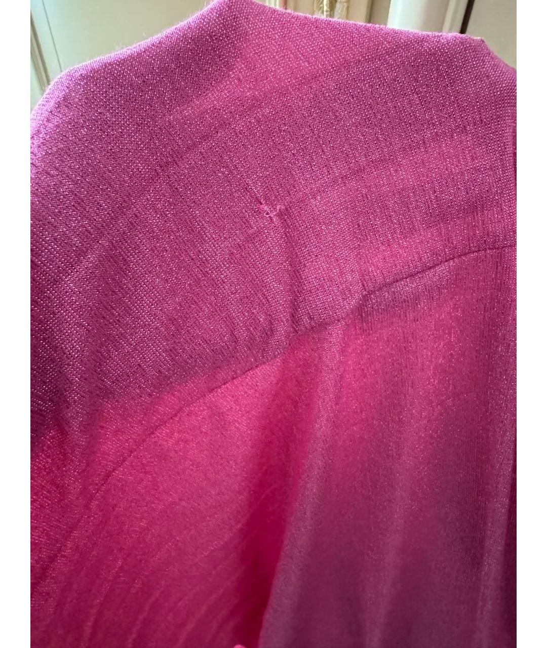 ELISABETTA FRANCHI Розовое полиамидовое вечернее платье, фото 4