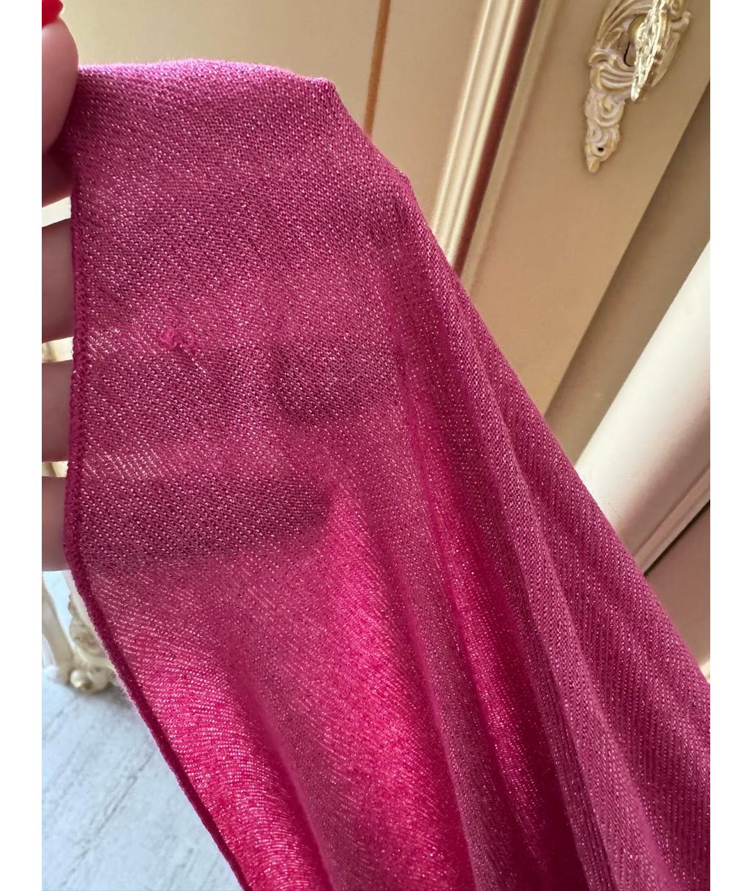 ELISABETTA FRANCHI Розовое полиамидовое вечернее платье, фото 7