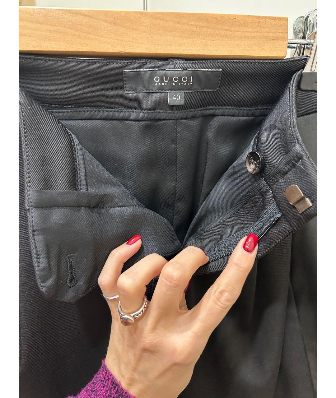 GUCCI Черная хлопковая юбка мини, фото 3