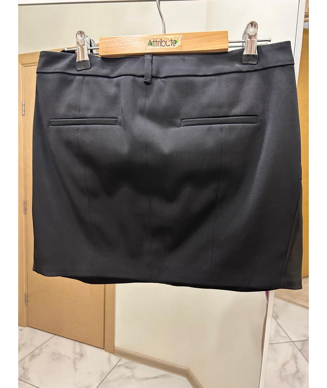 GUCCI Черная хлопковая юбка мини, фото 2