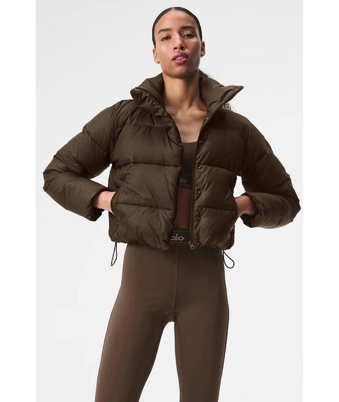 ALO YOGA Коричневый полиэстеровый пуховик, фото 4