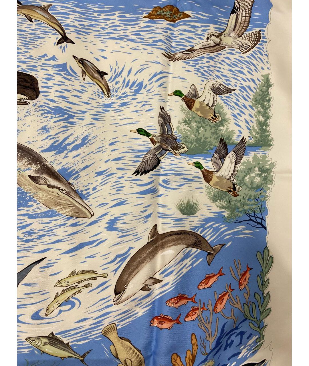 HERMES Мульти шелковый платок, фото 6