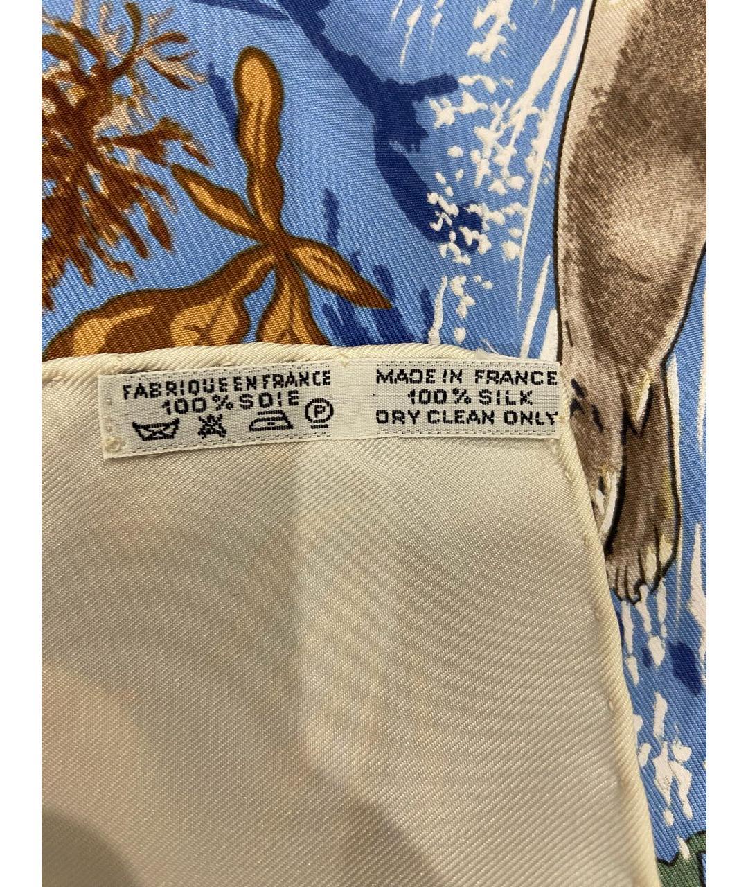 HERMES Мульти шелковый платок, фото 4