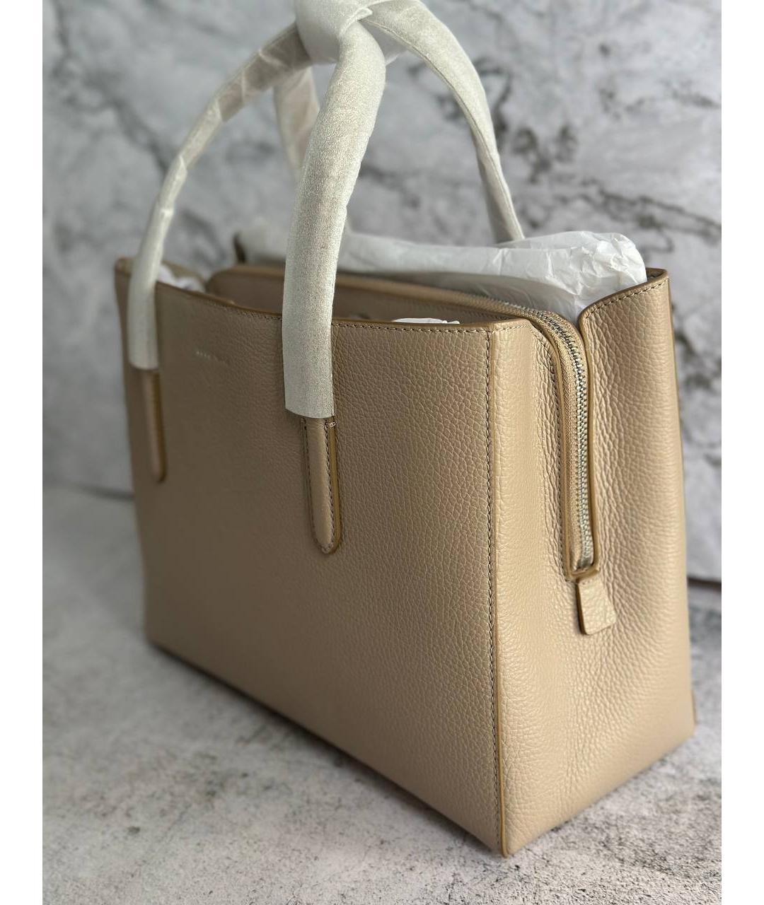 COCCINELLE Бежевая кожаная сумка тоут, фото 8