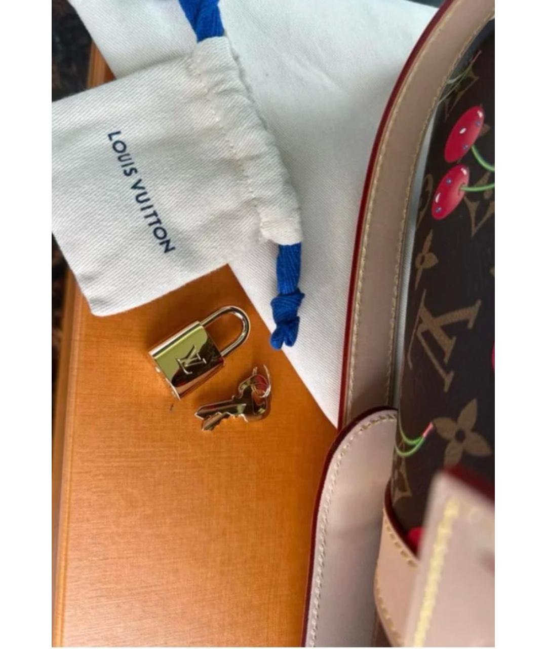 LOUIS VUITTON Коричневая кожаная дорожная/спортивная сумка, фото 6