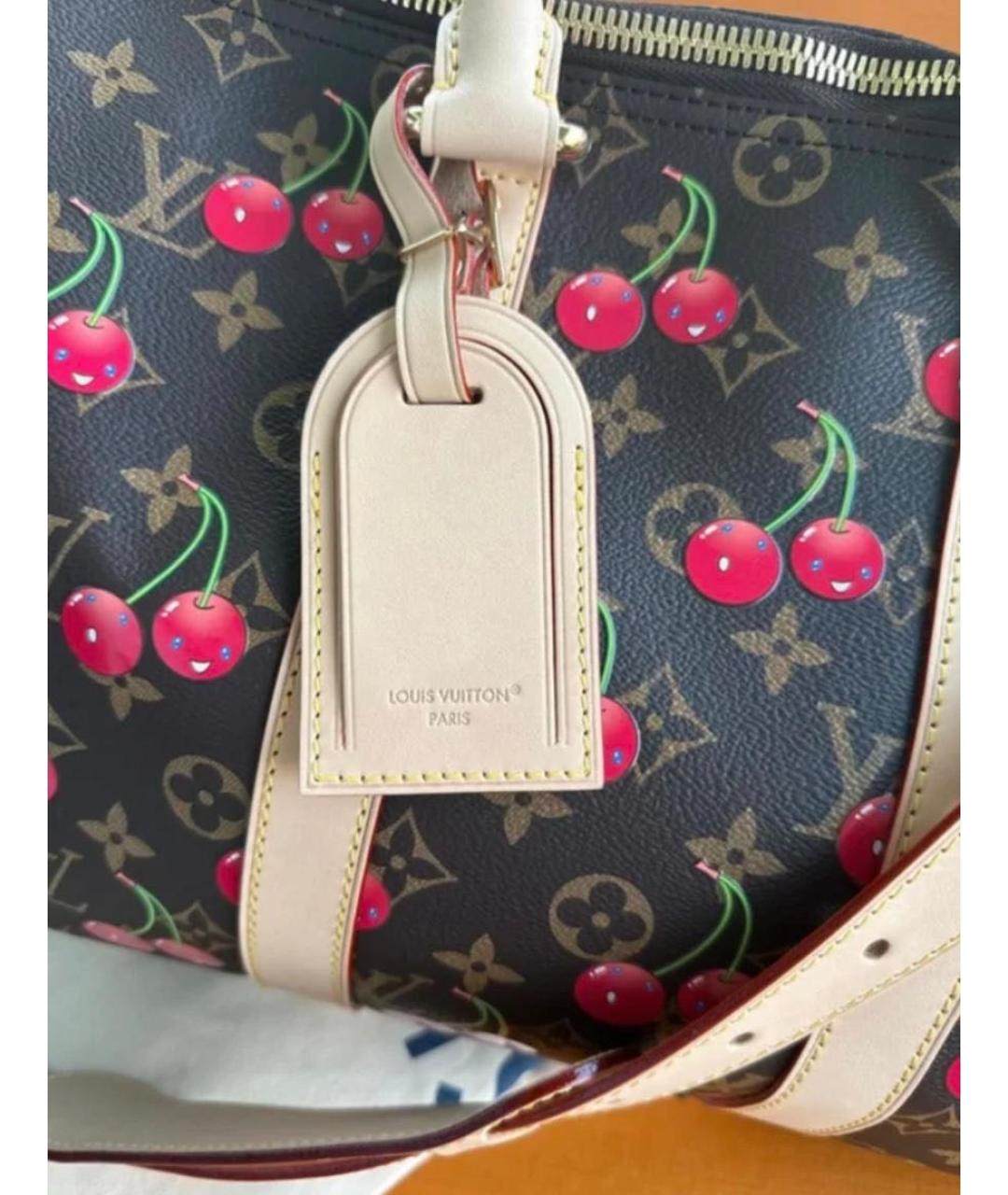 LOUIS VUITTON Коричневая кожаная дорожная/спортивная сумка, фото 2