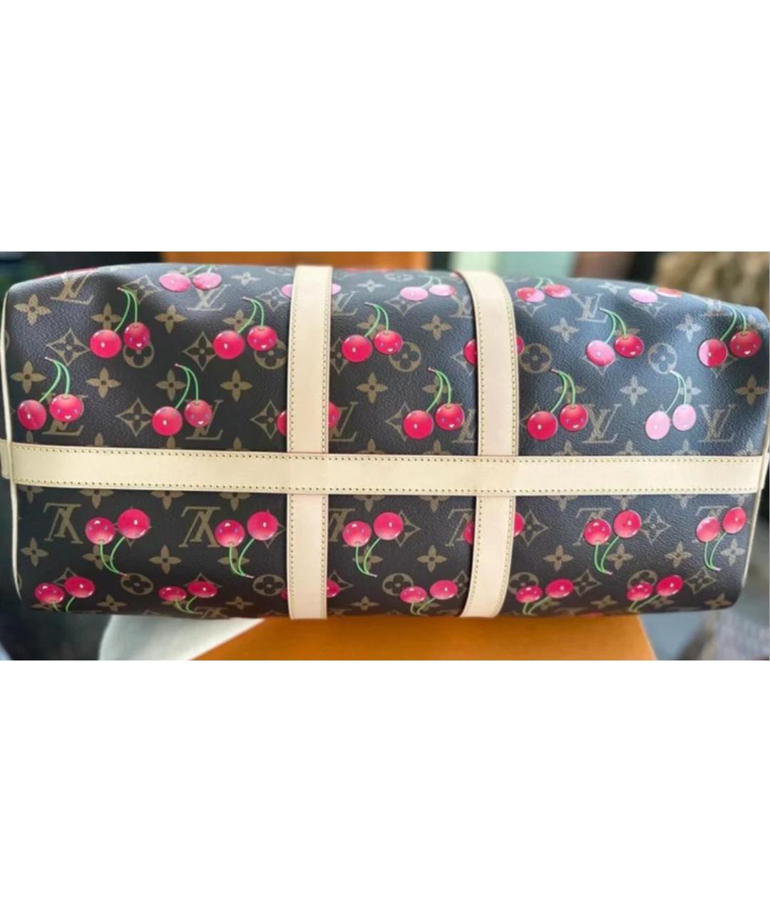 LOUIS VUITTON Коричневая кожаная дорожная/спортивная сумка, фото 3