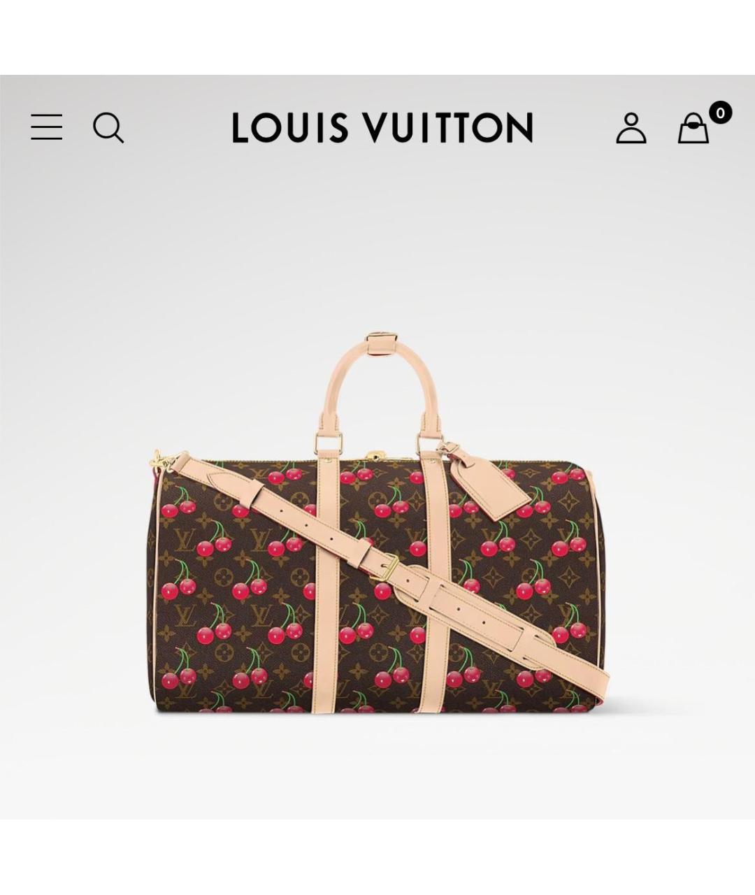 LOUIS VUITTON Коричневая кожаная дорожная/спортивная сумка, фото 7