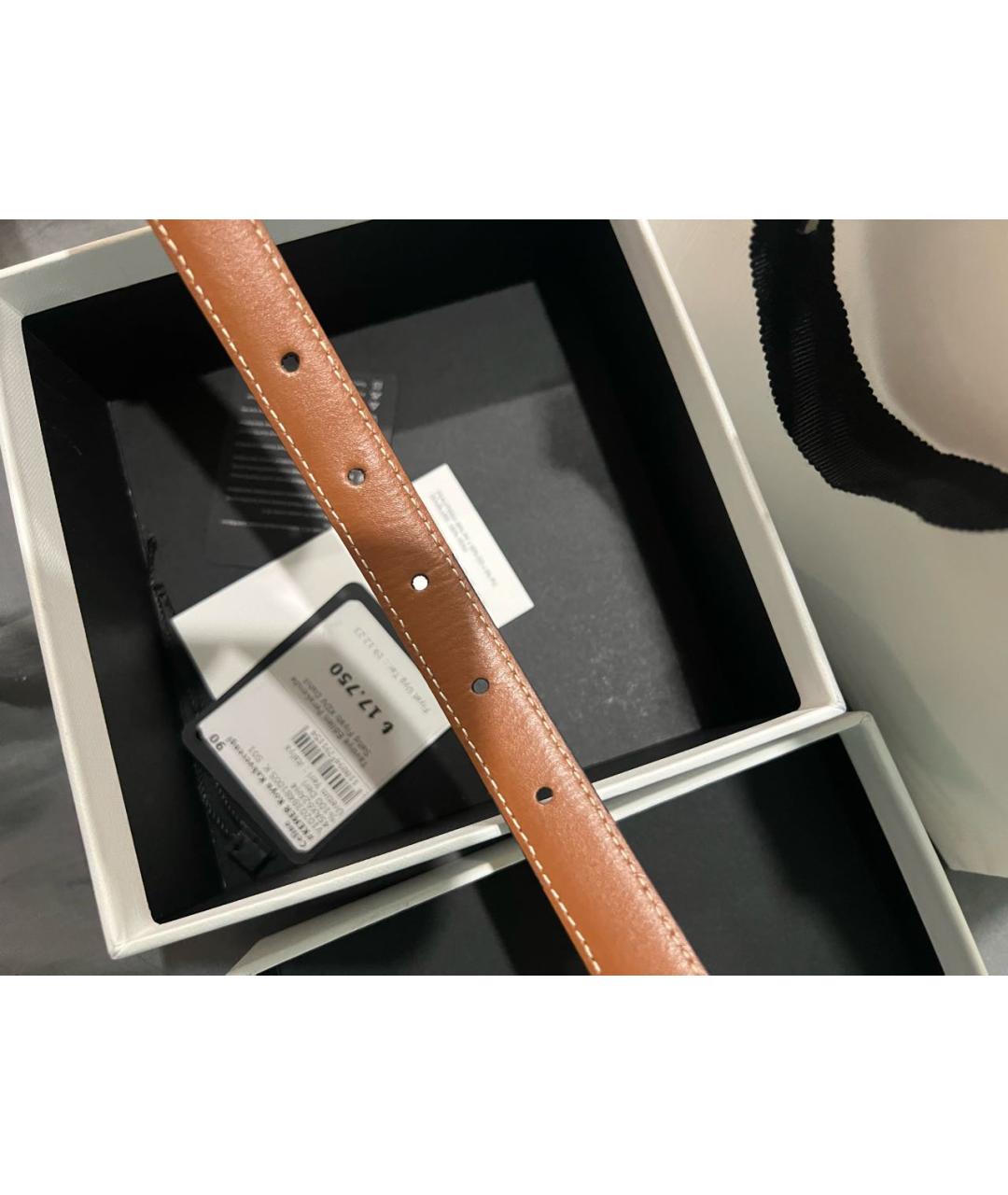 CELINE Коричневый ремень, фото 3