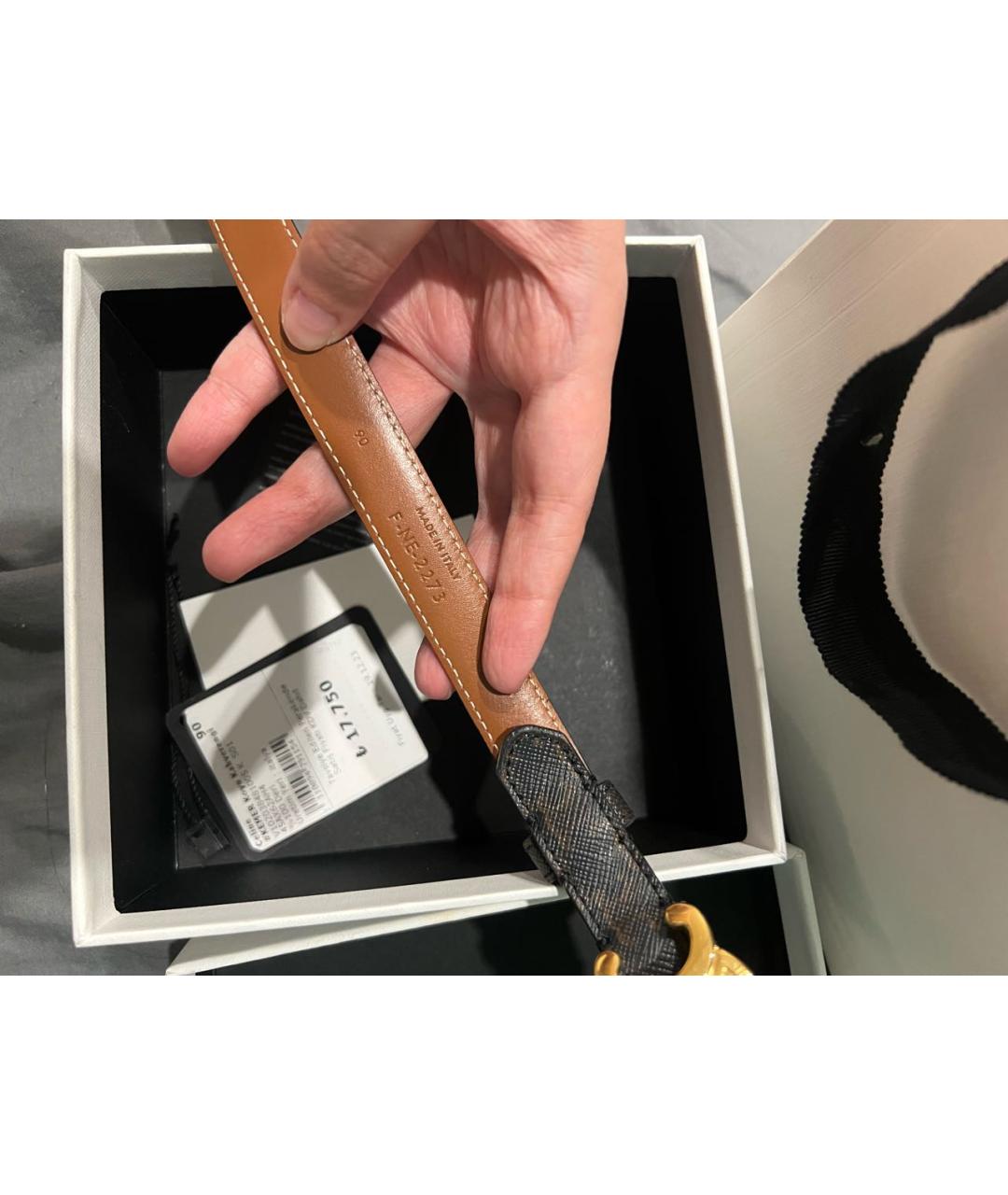 CELINE Коричневый ремень, фото 2
