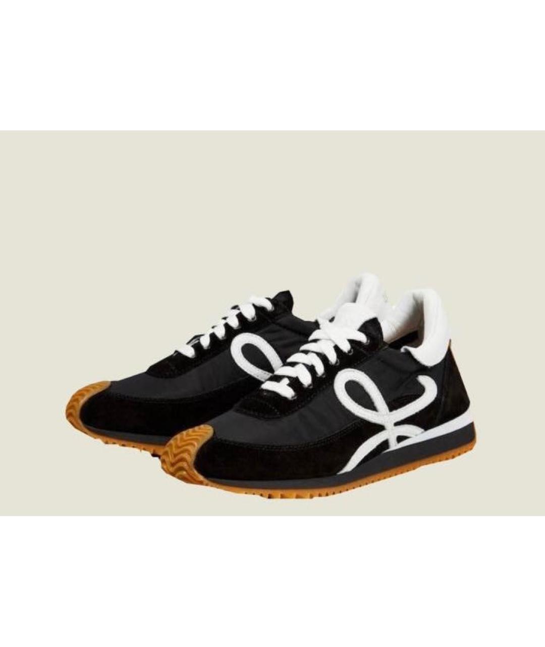 LOEWE Черные замшевые кроссовки, фото 3