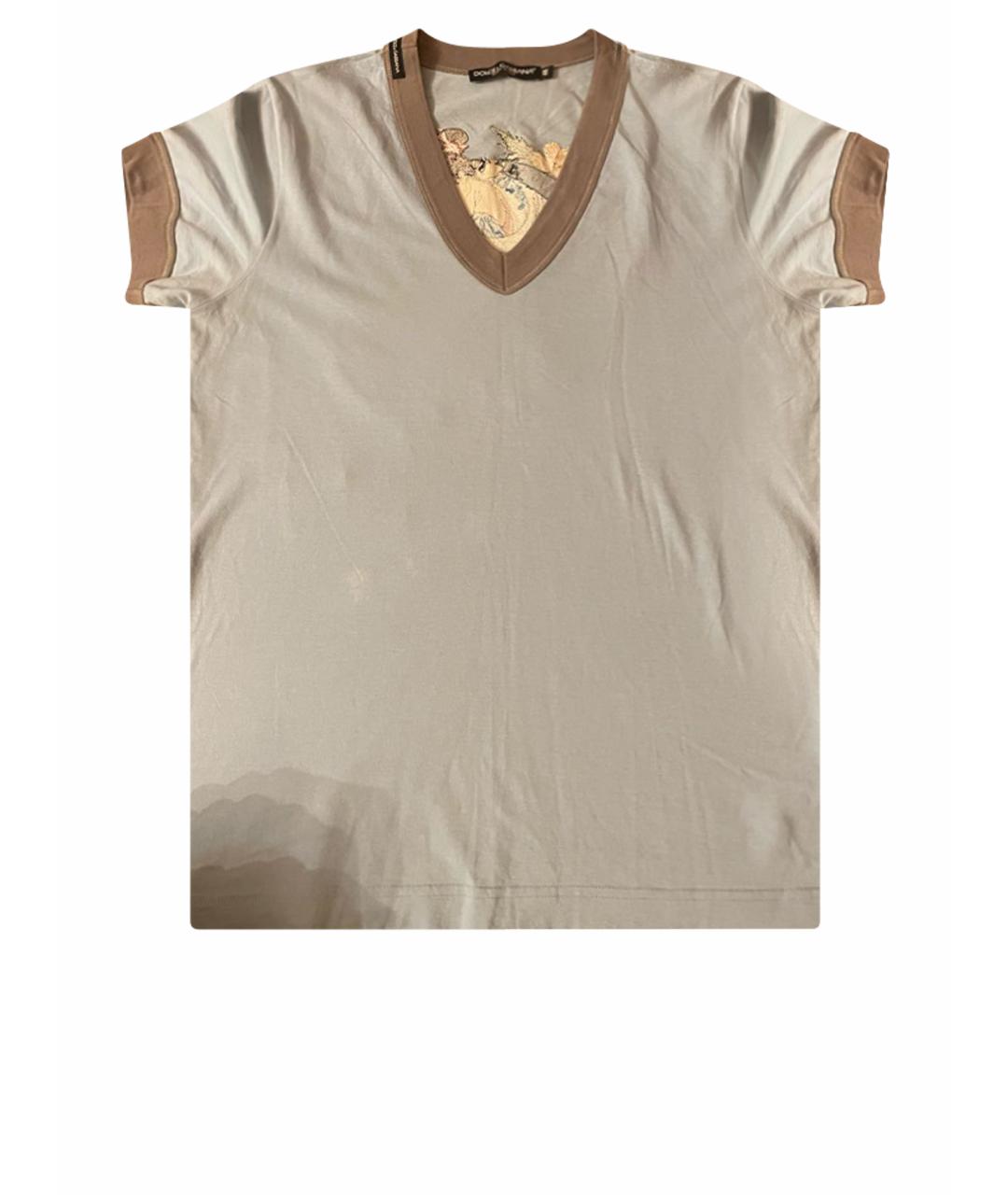 DOLCE&GABBANA Бирюзовая хлопковая футболка, фото 1