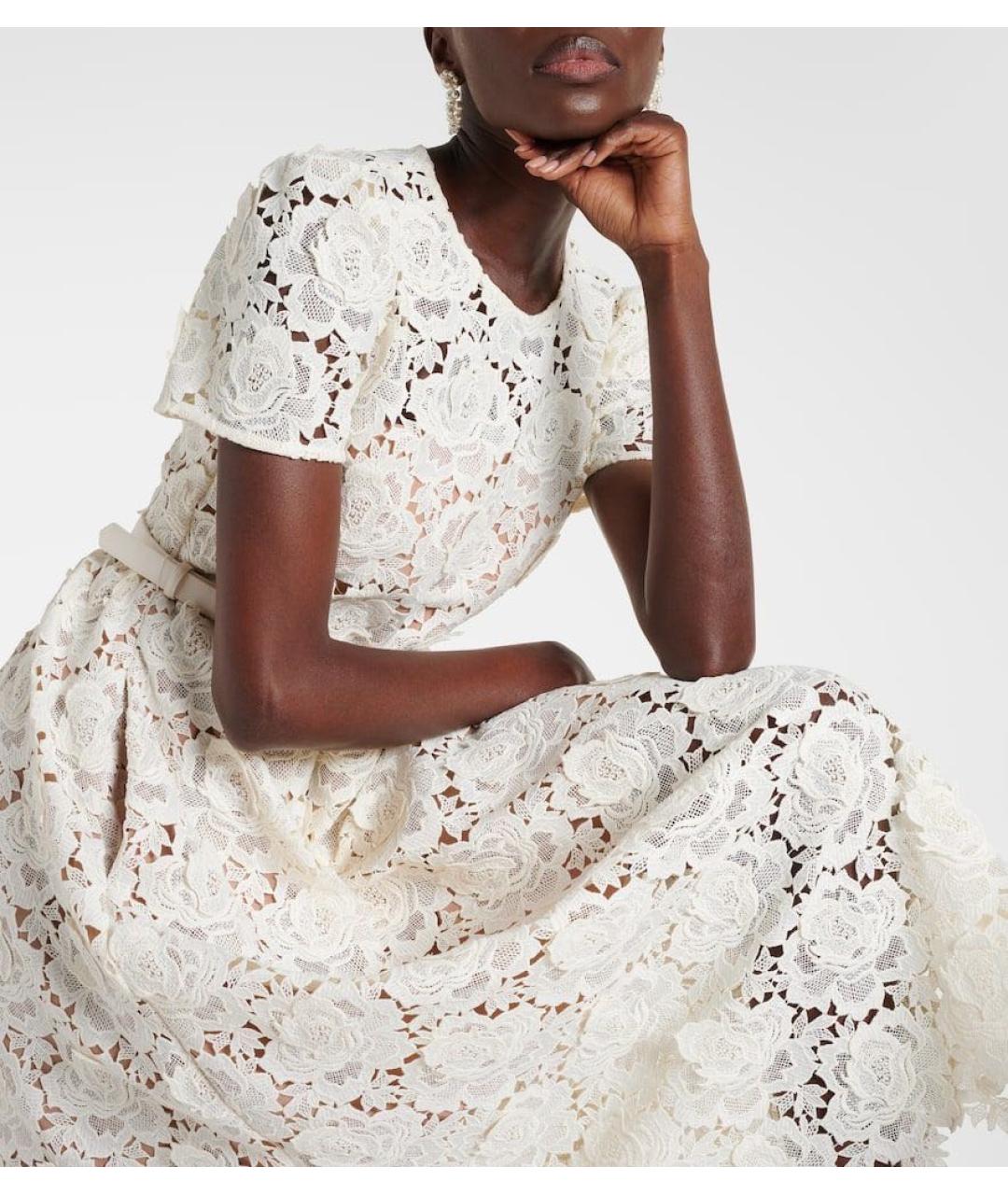 SELF-PORTRAIT Белое полиэстеровое вечернее платье, фото 4