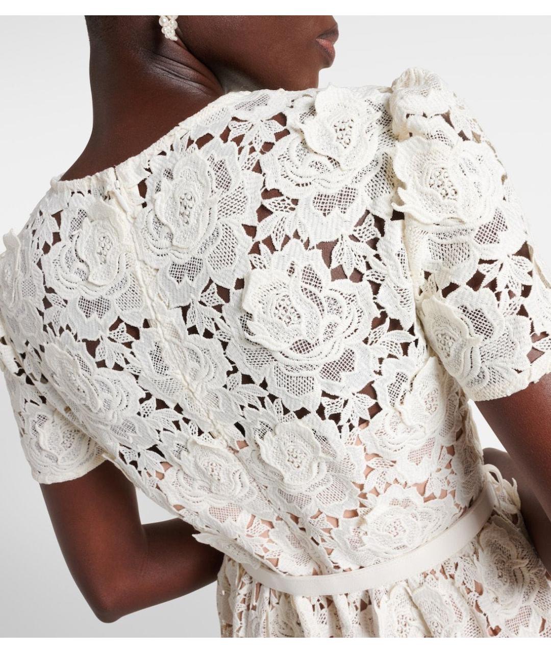 SELF-PORTRAIT Белое полиэстеровое вечернее платье, фото 3