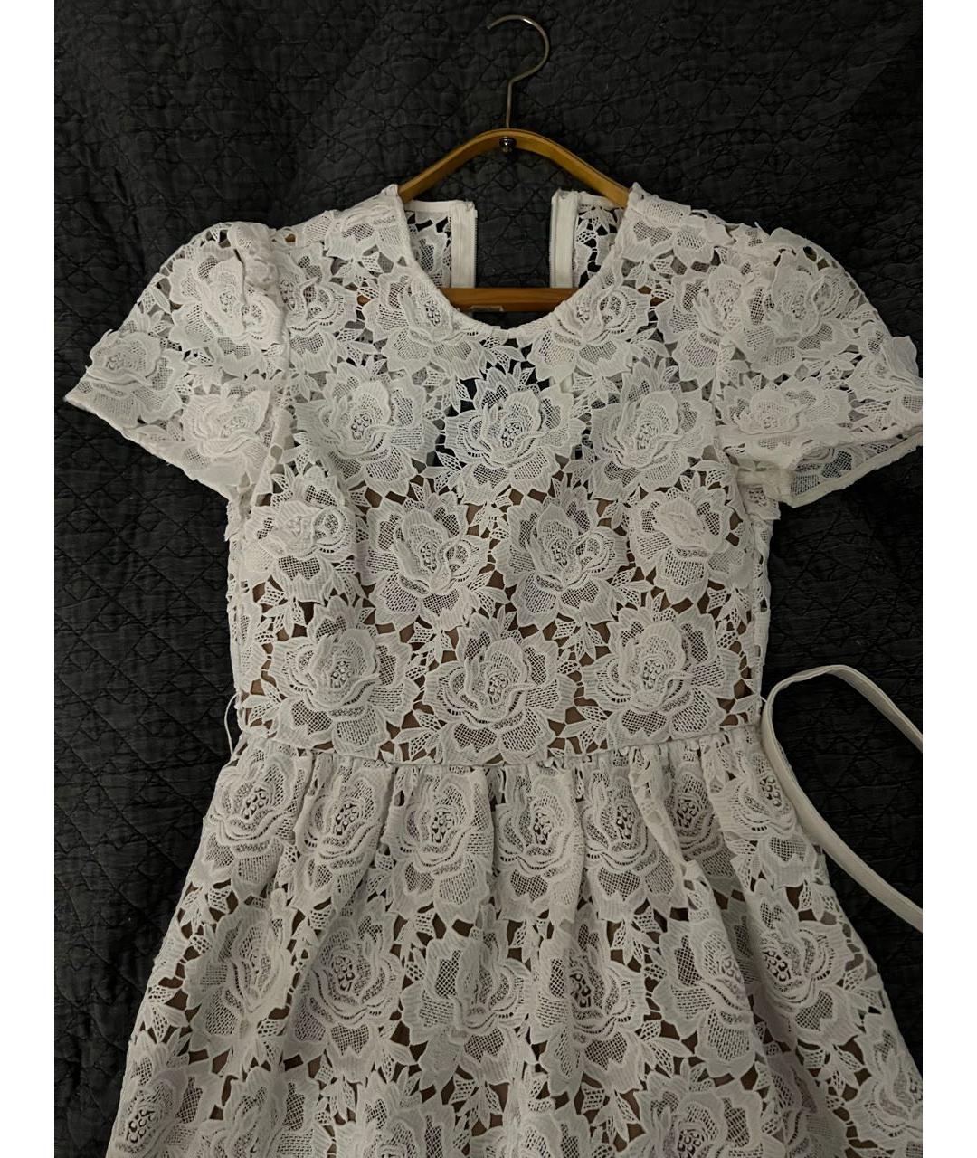 SELF-PORTRAIT Белое полиэстеровое вечернее платье, фото 5