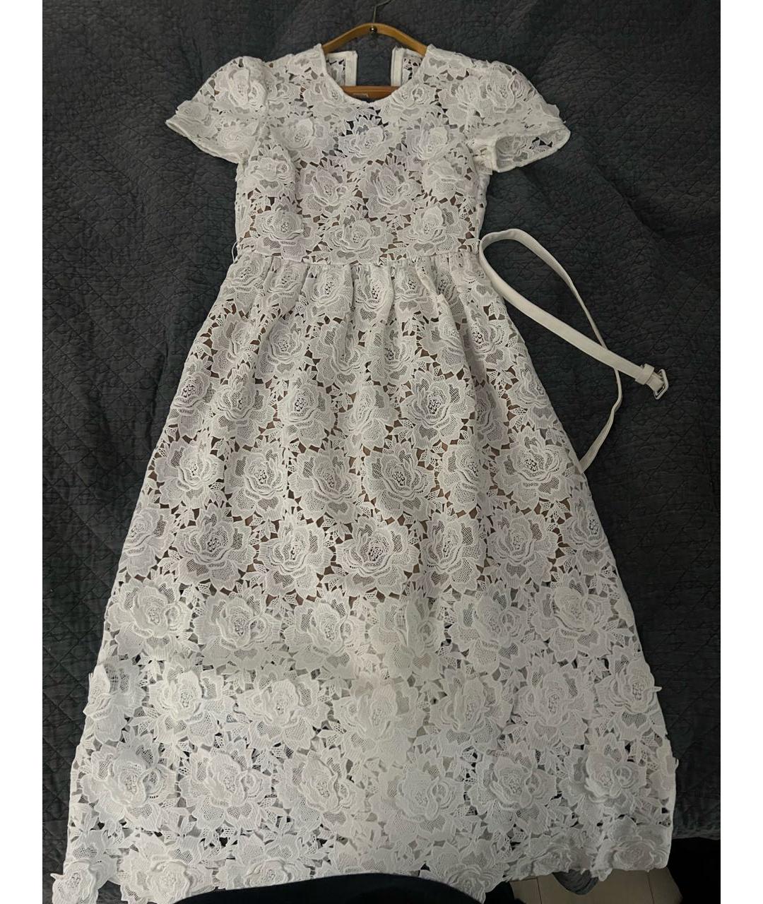 SELF-PORTRAIT Белое полиэстеровое вечернее платье, фото 6