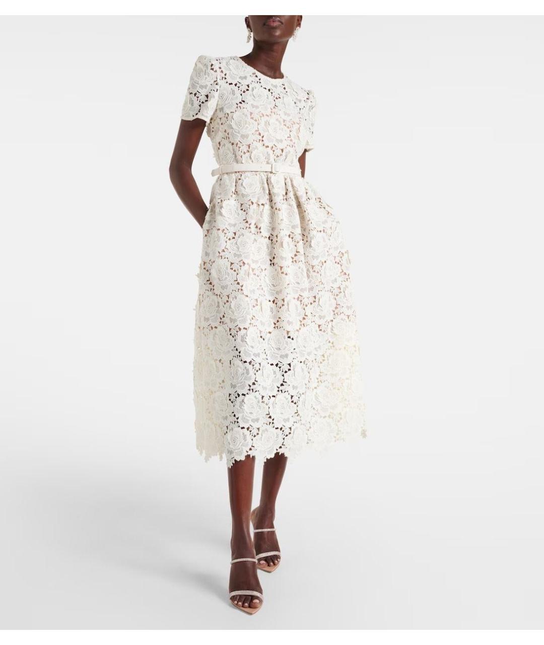 SELF-PORTRAIT Белое полиэстеровое вечернее платье, фото 2