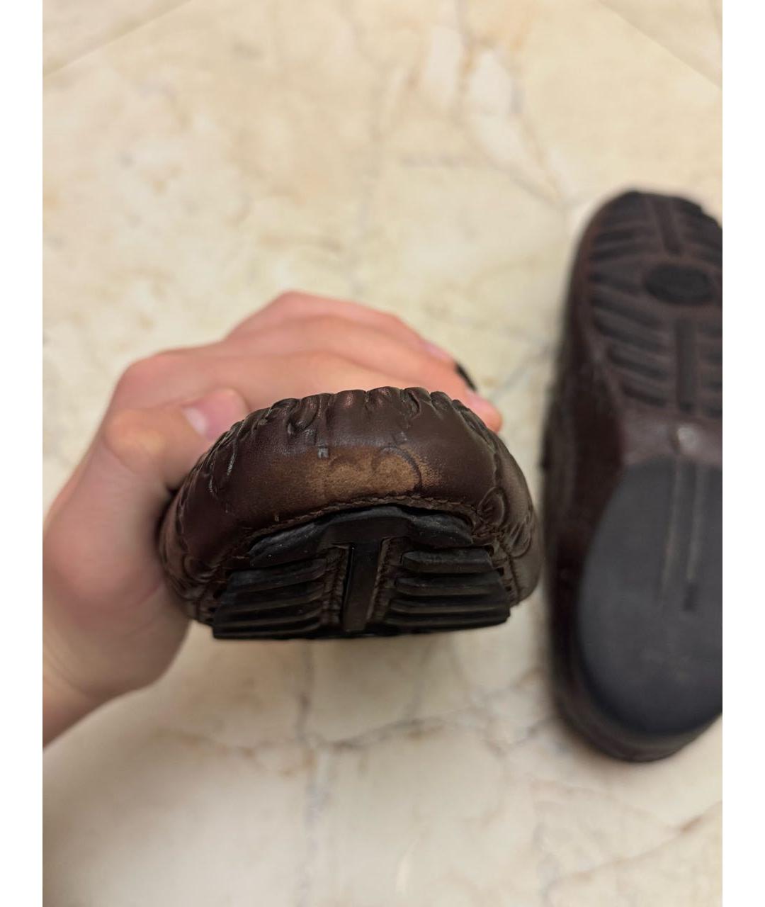 GUCCI Коричневые кожаные мокасины, фото 8