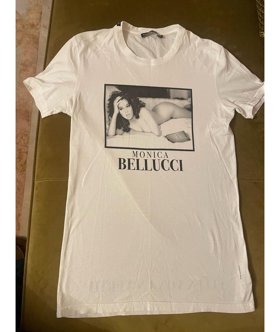 DOLCE&GABBANA Белая хлопковая футболка, фото 4
