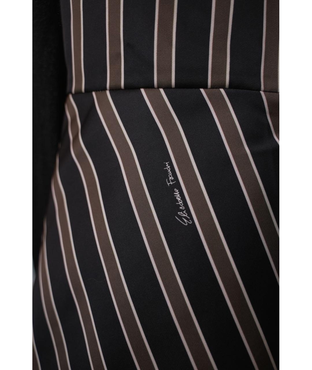 ELISABETTA FRANCHI Черное полиэстеровое вечернее платье, фото 3