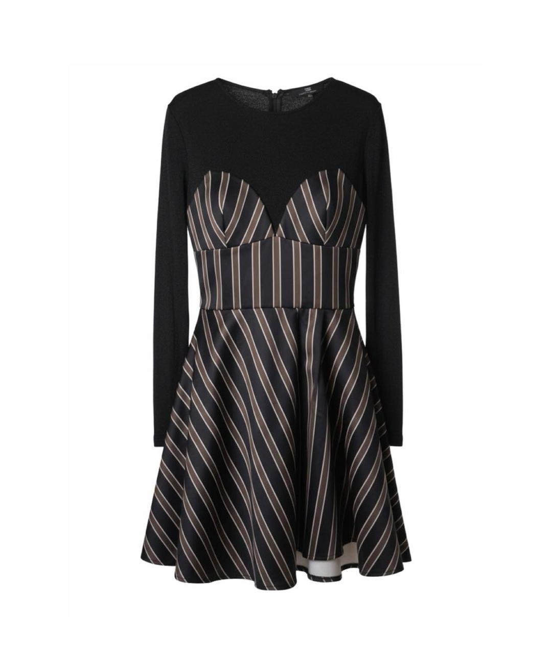 ELISABETTA FRANCHI Черное полиэстеровое вечернее платье, фото 1