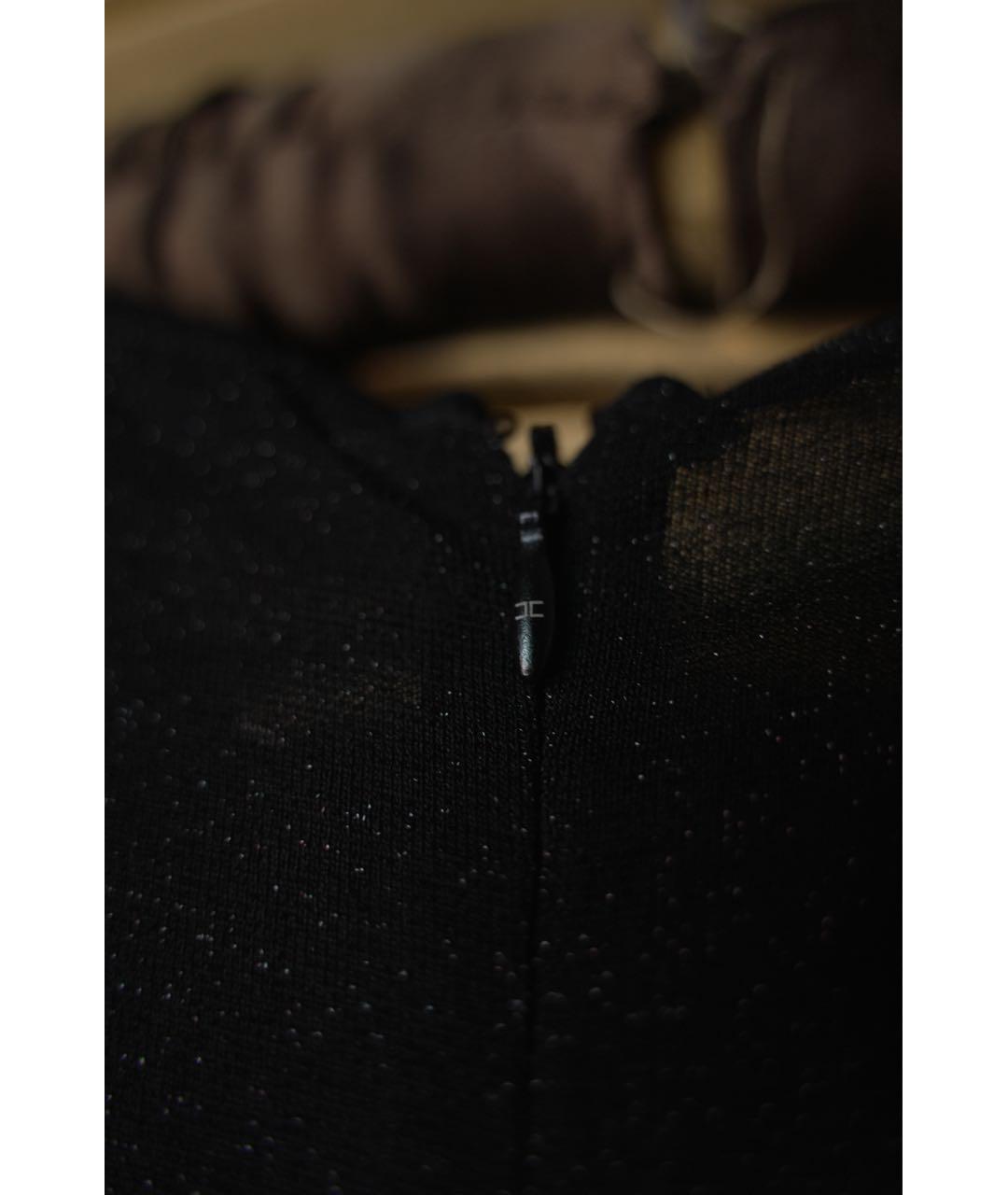 ELISABETTA FRANCHI Черное полиэстеровое вечернее платье, фото 7