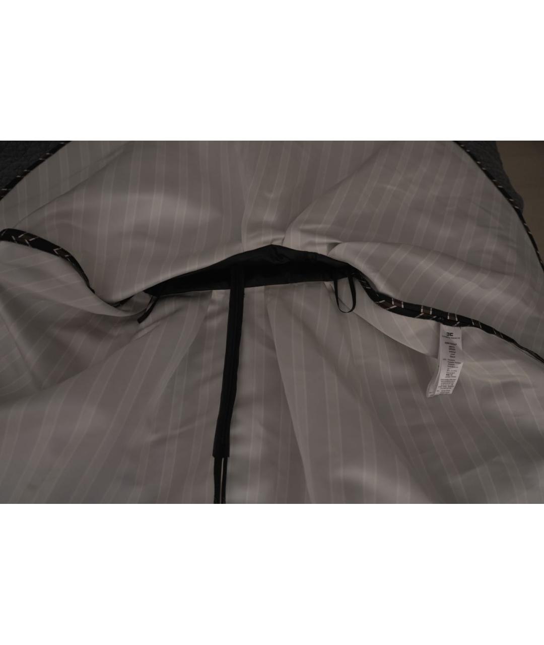 ELISABETTA FRANCHI Черное полиэстеровое вечернее платье, фото 6