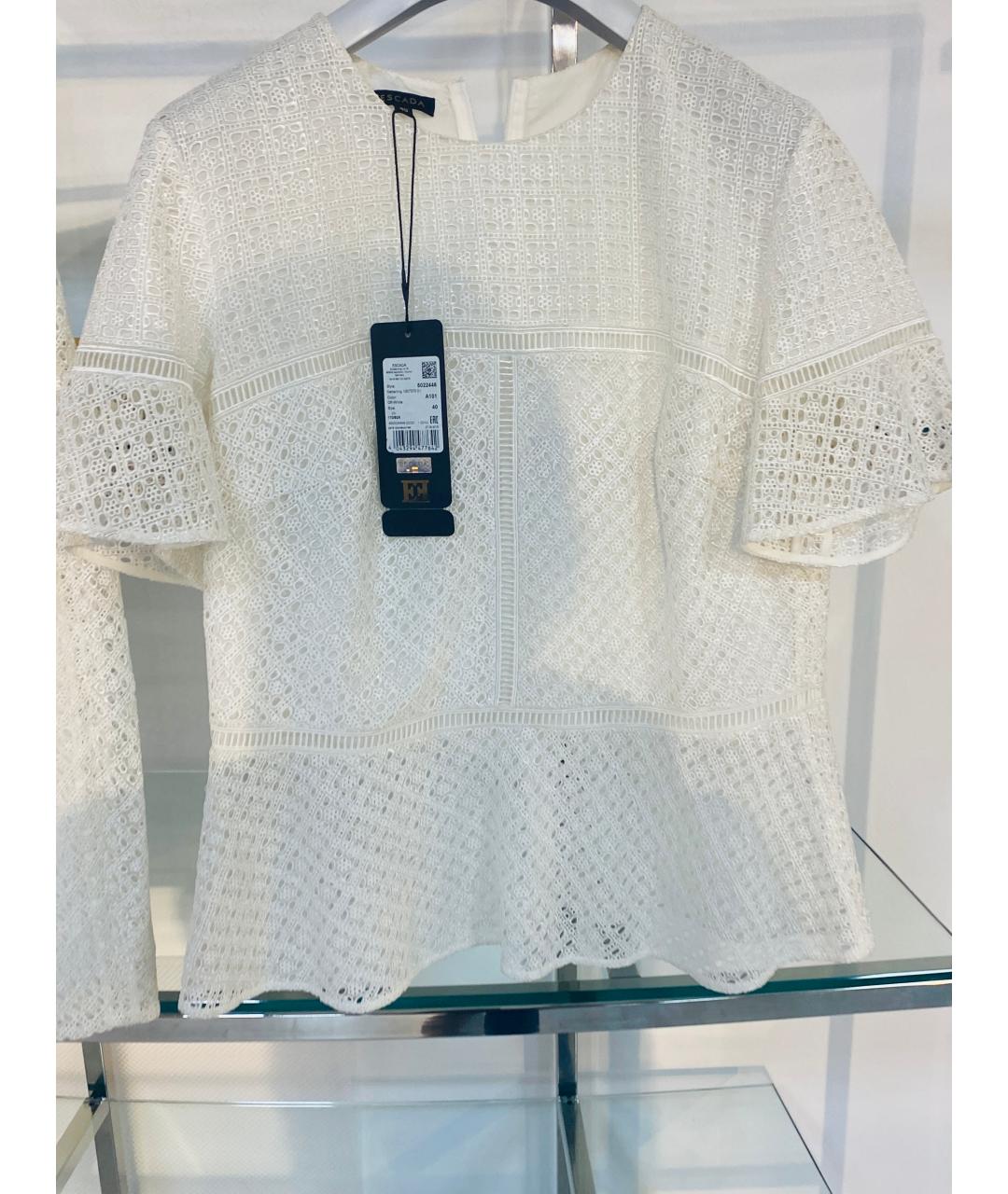 ESCADA Белый шелковый костюм с юбками, фото 4