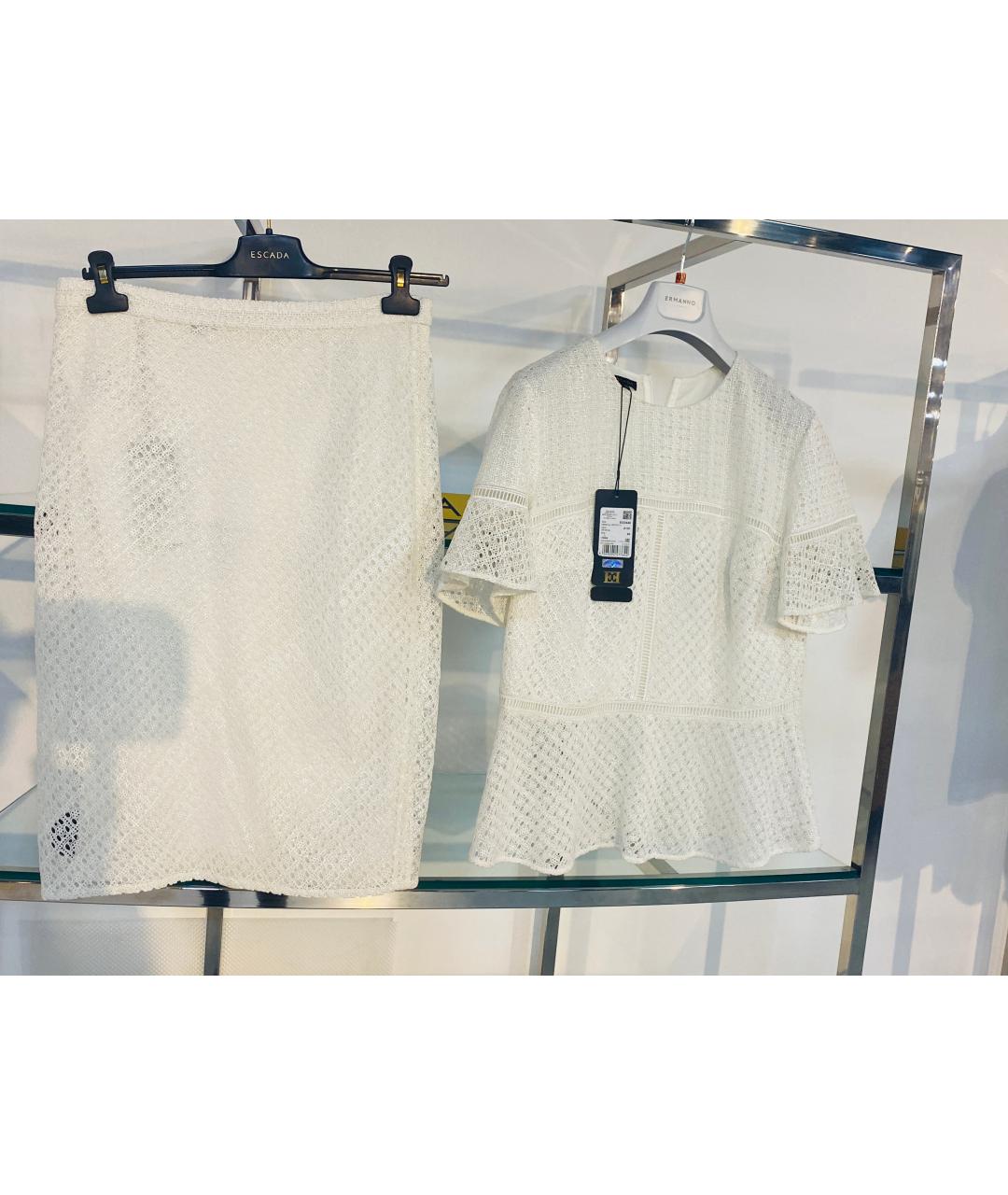 ESCADA Белый шелковый костюм с юбками, фото 7