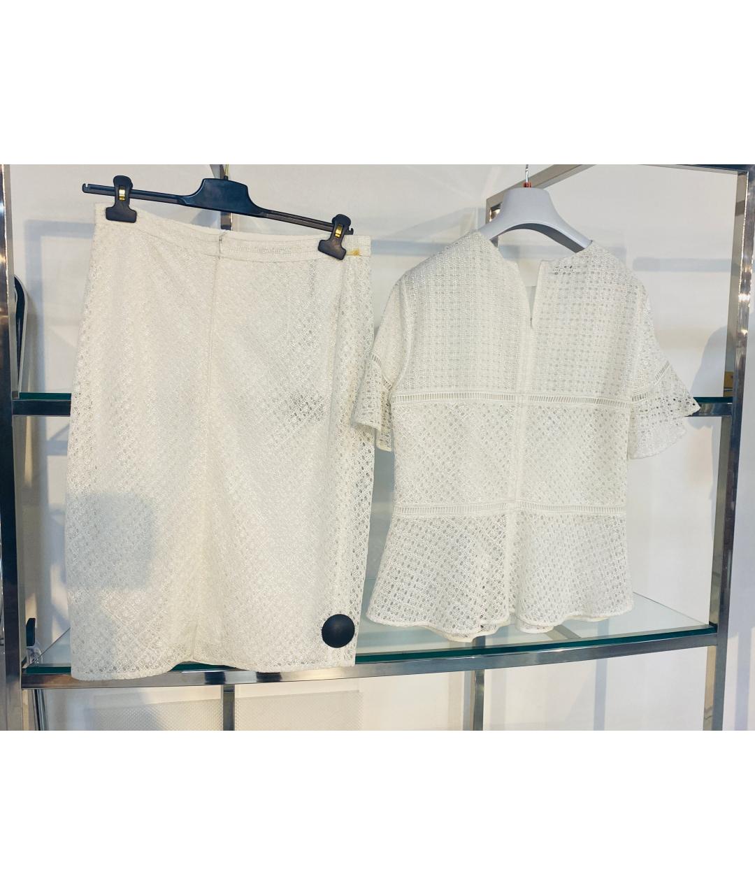 ESCADA Белый шелковый костюм с юбками, фото 2