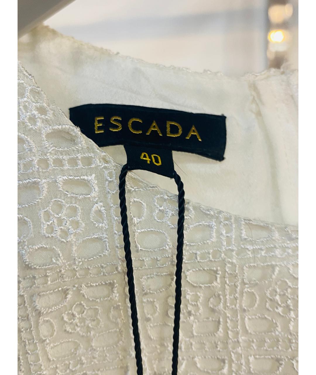ESCADA Белый шелковый костюм с юбками, фото 6