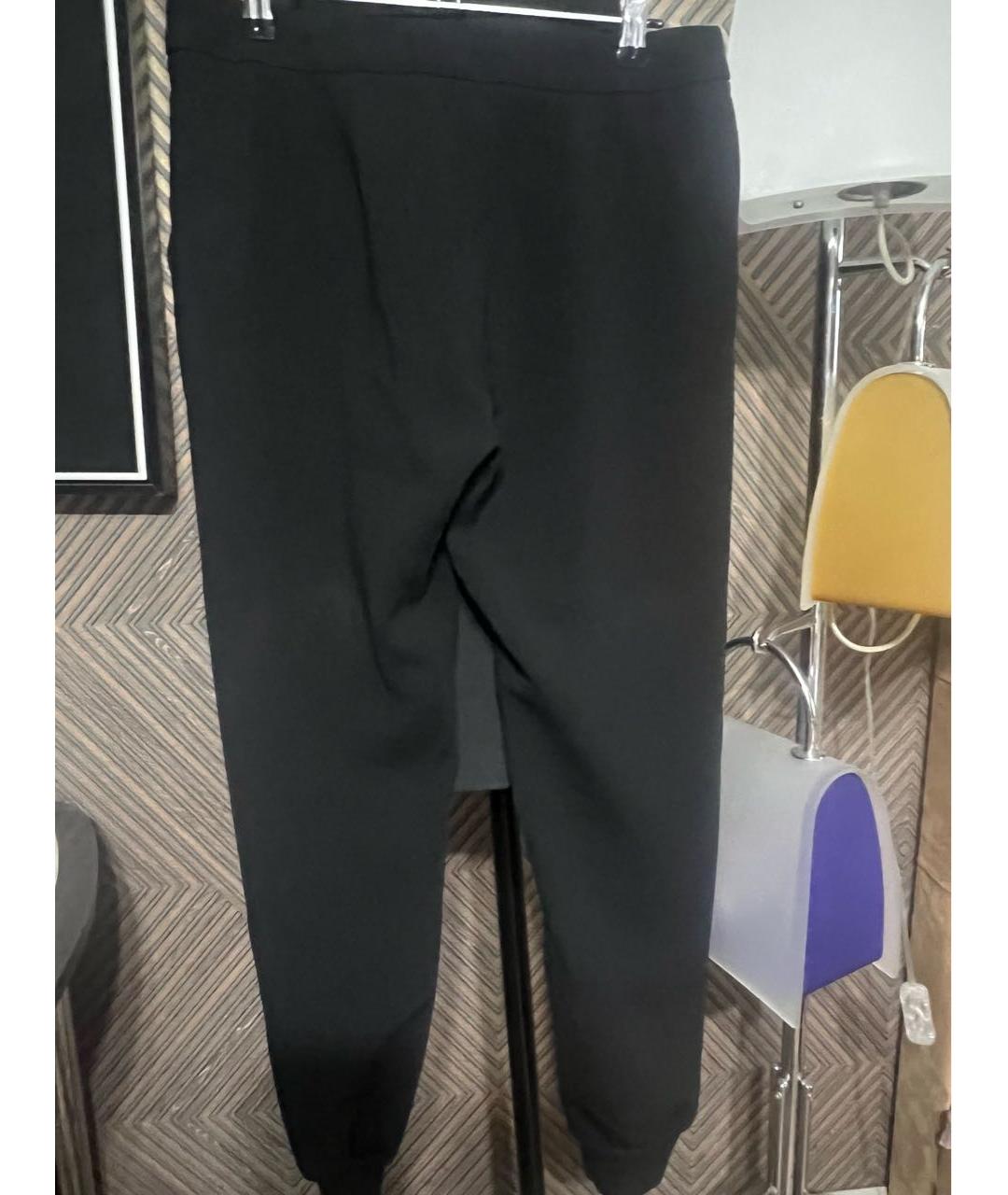 'S MAX MARA Черные полиэстеровые прямые брюки, фото 2