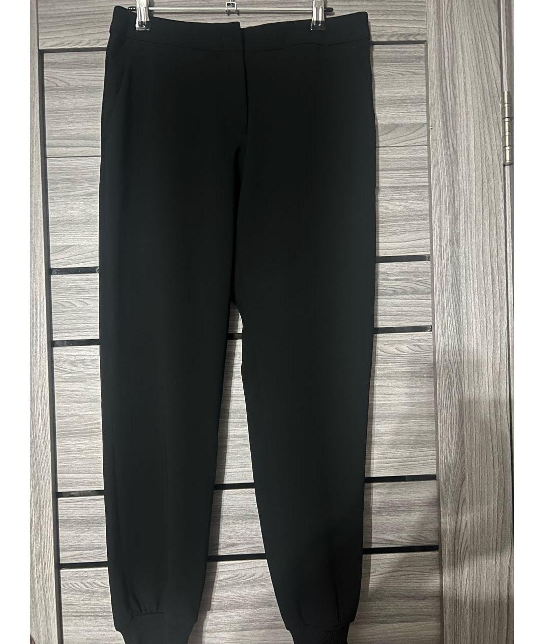 'S MAX MARA Черные полиэстеровые прямые брюки, фото 7