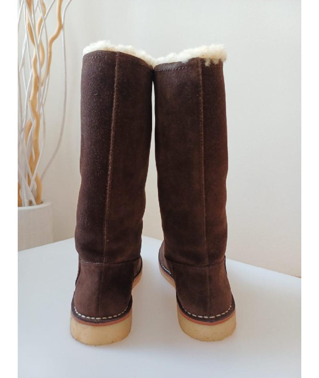 BALLY Коричневые замшевые сапоги, фото 8