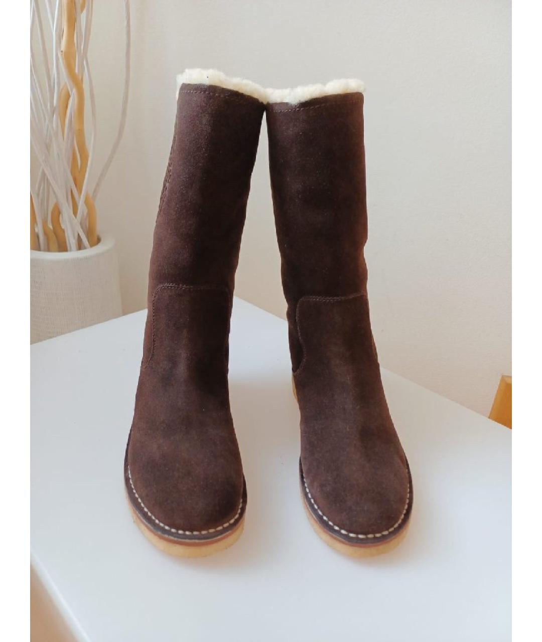 BALLY Коричневые замшевые сапоги, фото 7