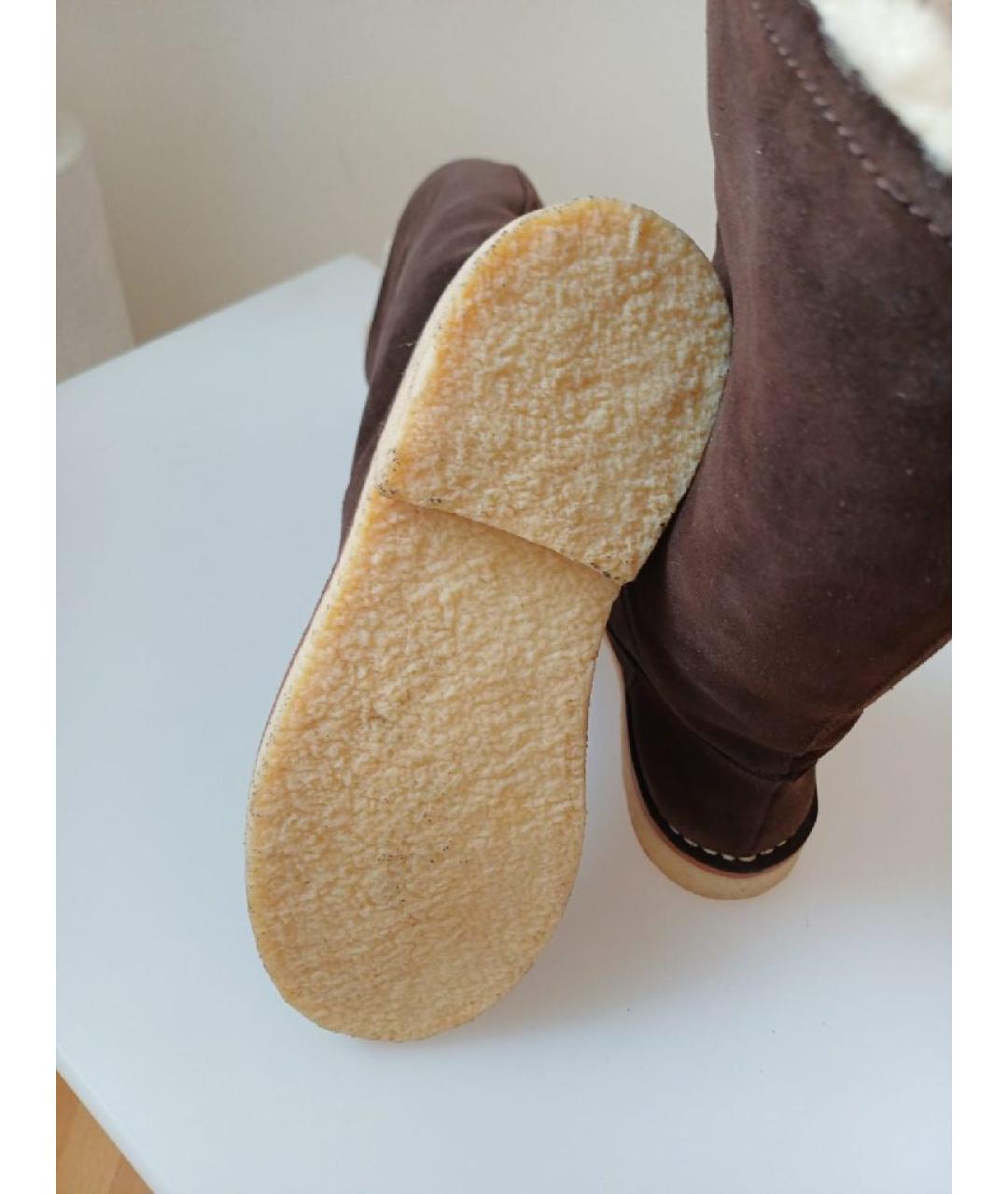 BALLY Коричневые замшевые сапоги, фото 9
