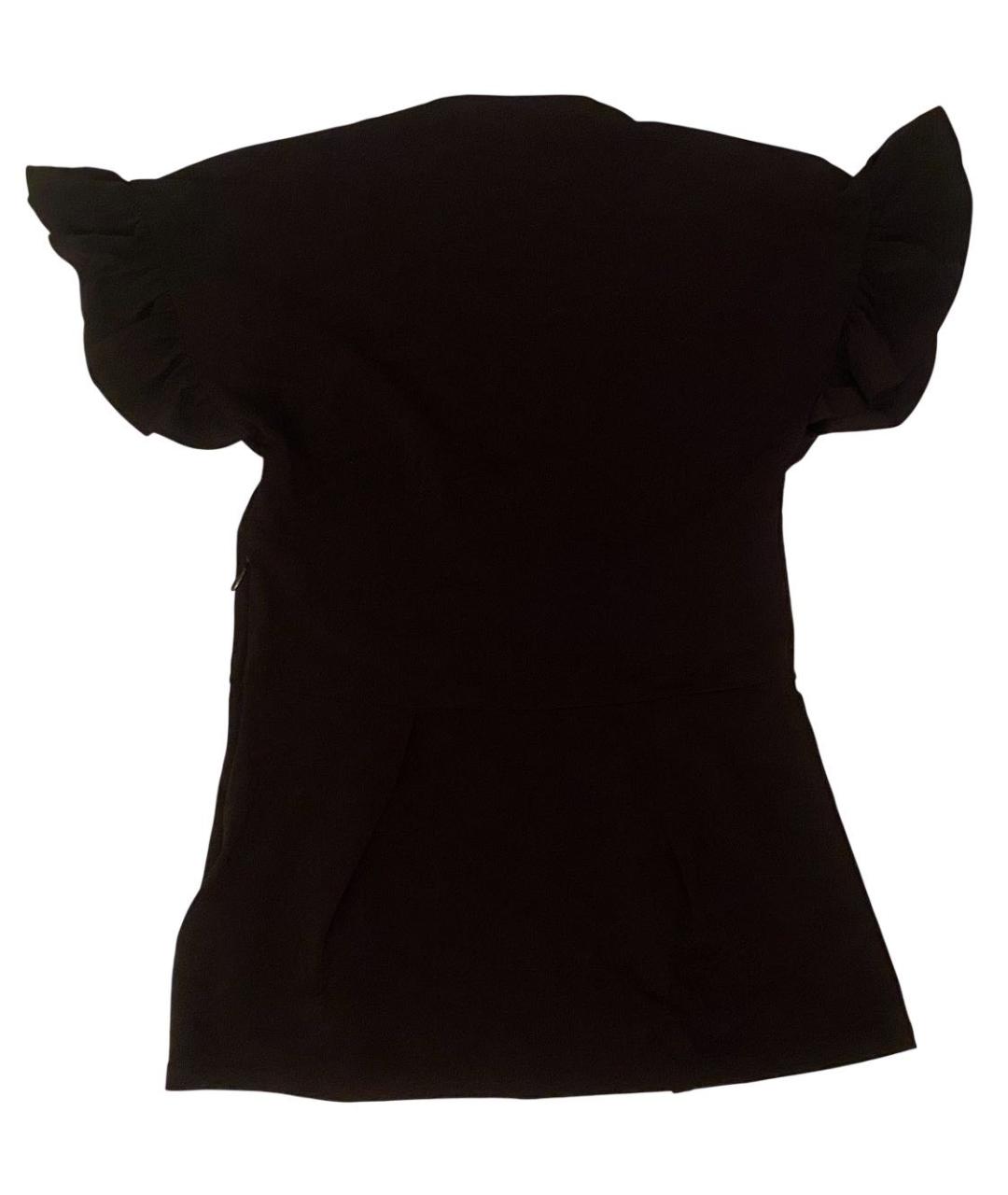 RED VALENTINO Черная хлопковая футболка, фото 3