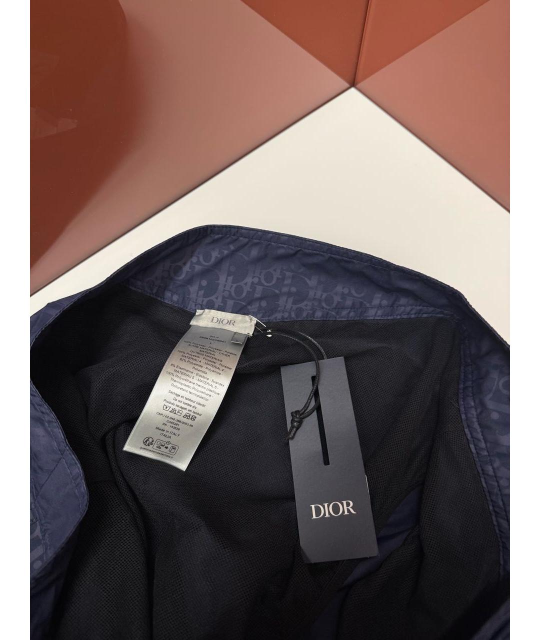 CHRISTIAN DIOR Темно-синие полиэстеровые шорты, фото 8