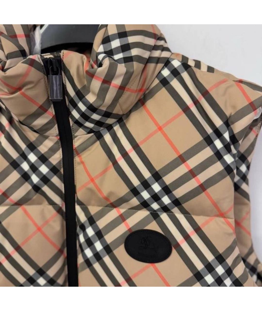 BURBERRY Бежевый велюровый жилет, фото 2