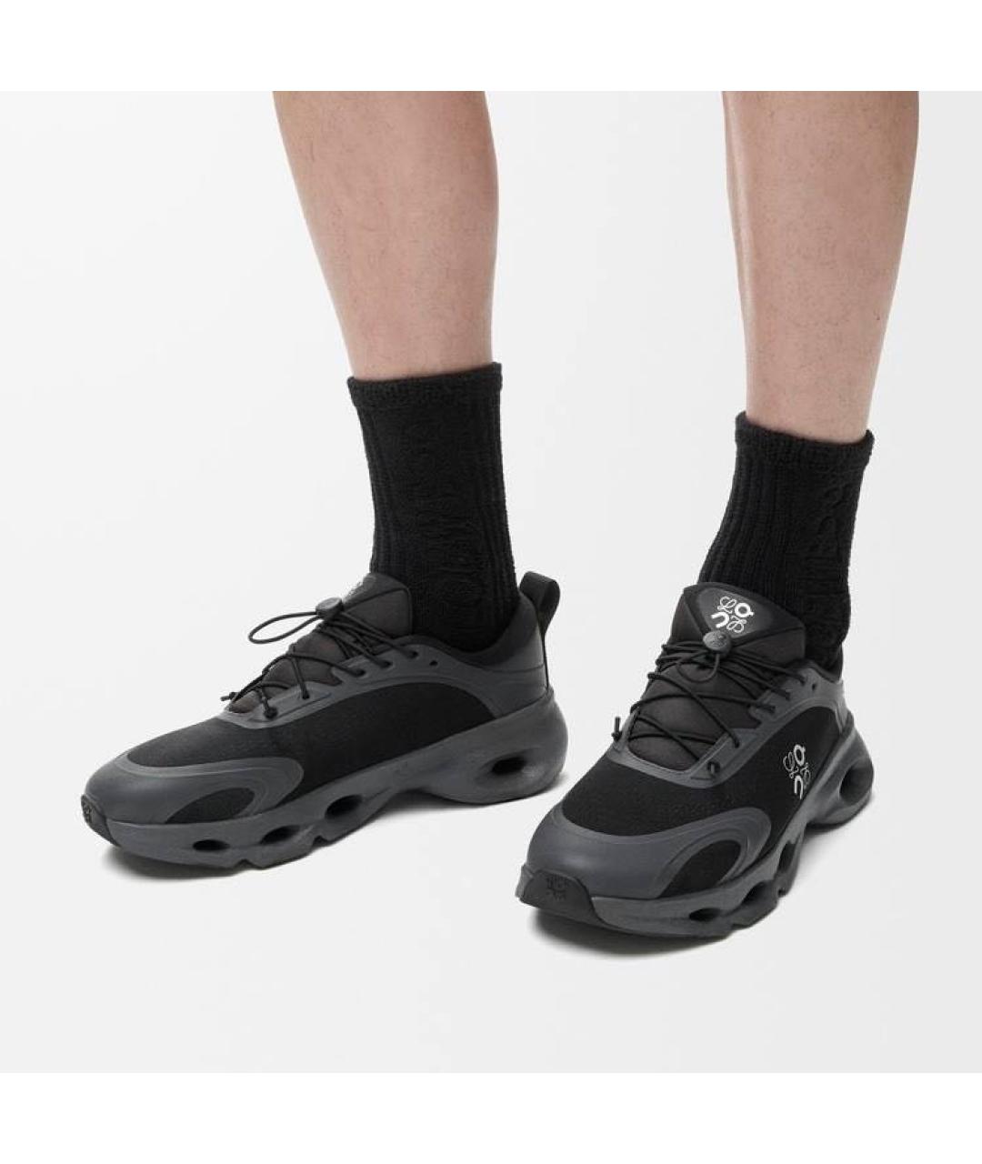 LOEWE Черные синтетические низкие кроссовки / кеды, фото 4