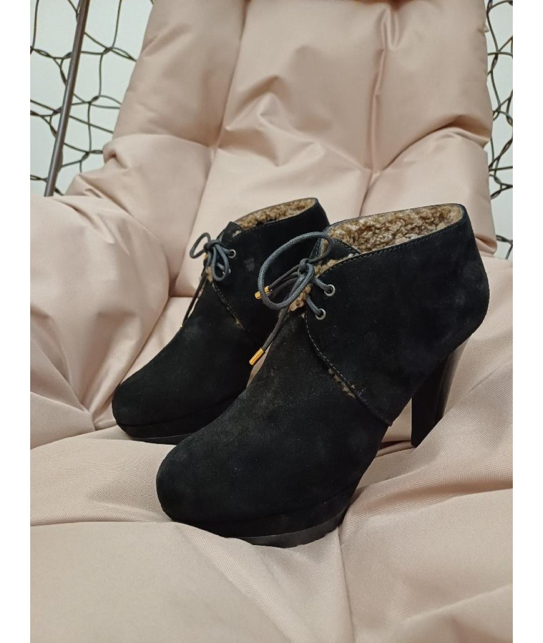 SERGIO ROSSI Черные замшевые ботильоны, фото 4