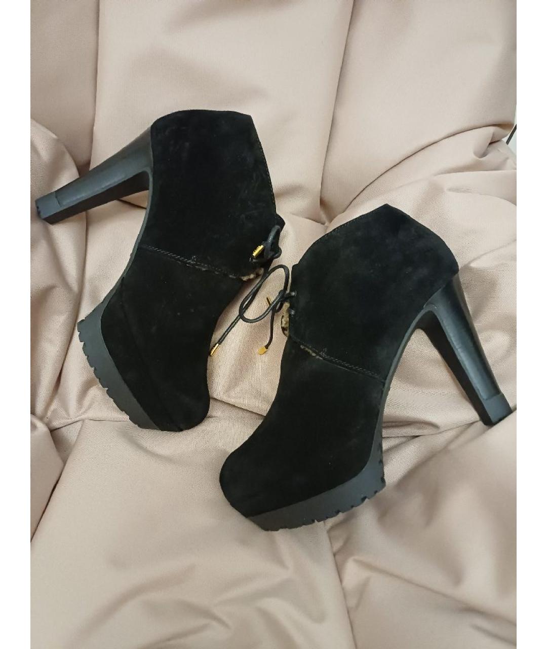 SERGIO ROSSI Черные замшевые ботильоны, фото 6