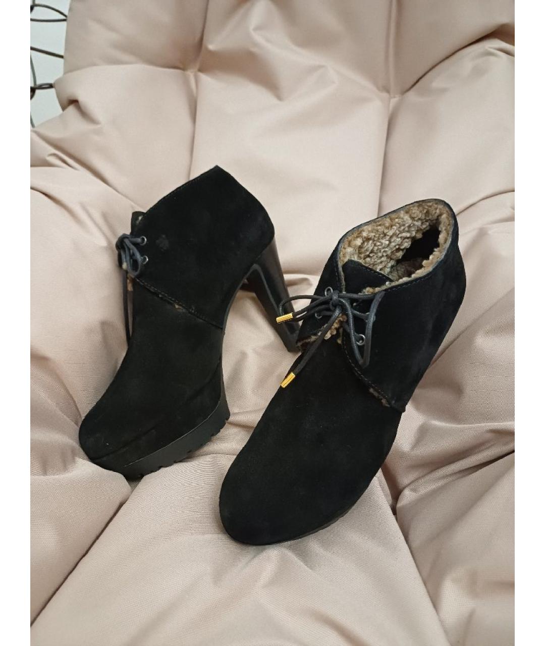 SERGIO ROSSI Черные замшевые ботильоны, фото 2