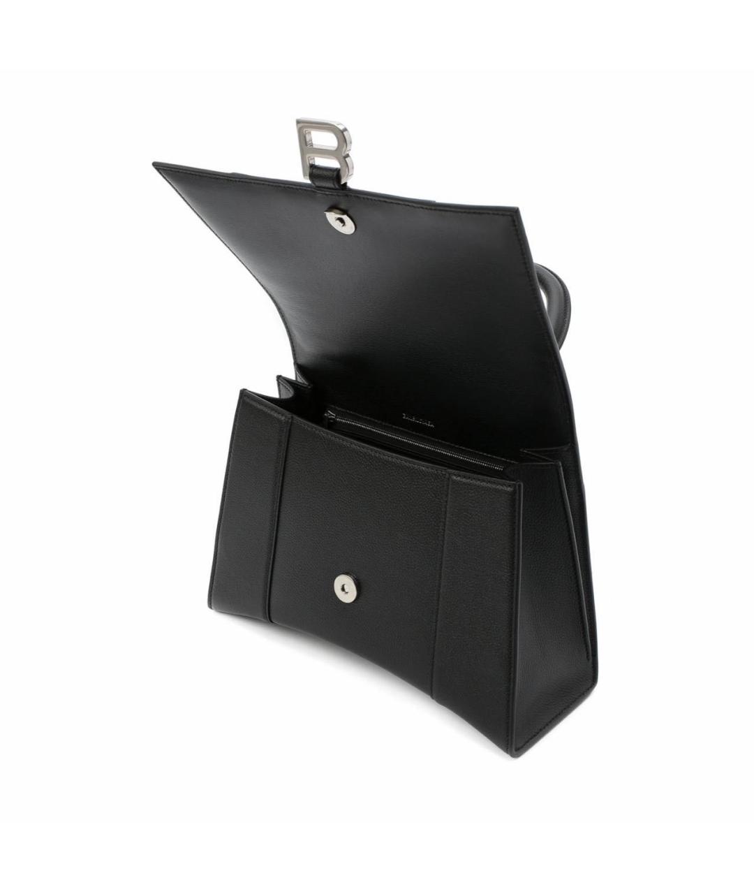 BALENCIAGA Черная кожаная сумка через плечо, фото 5
