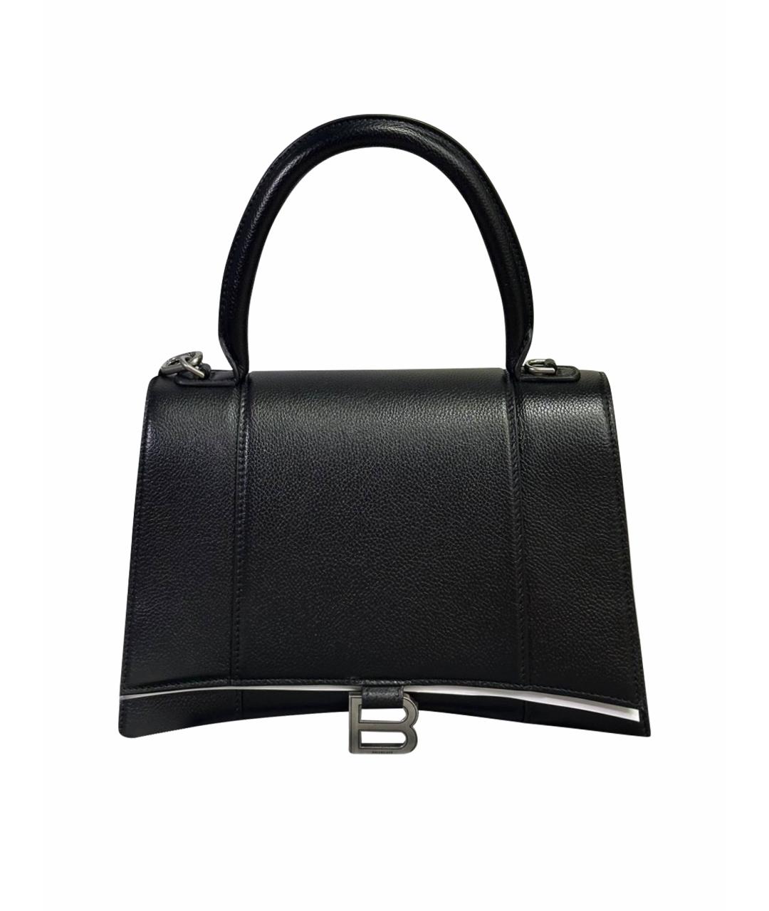 BALENCIAGA Черная кожаная сумка через плечо, фото 1