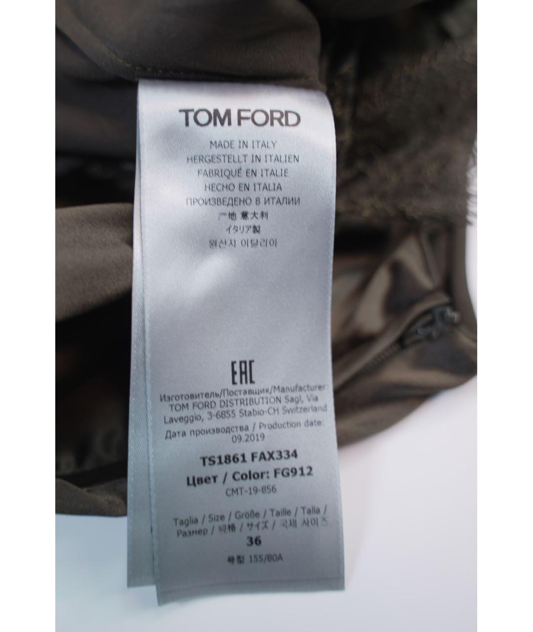 TOM FORD Хаки шелковая блузы, фото 6