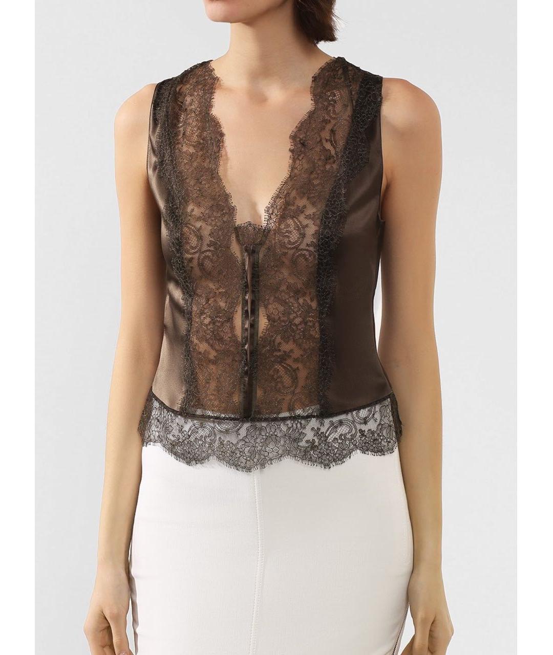 TOM FORD Хаки шелковая блузы, фото 2