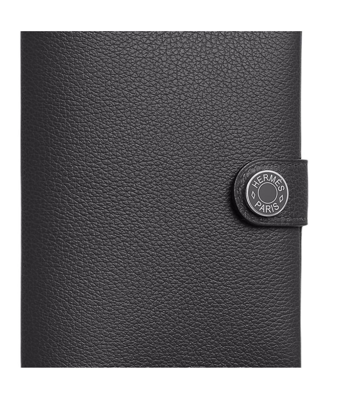 HERMES Антрацитовая кожаная папка для документов, фото 4