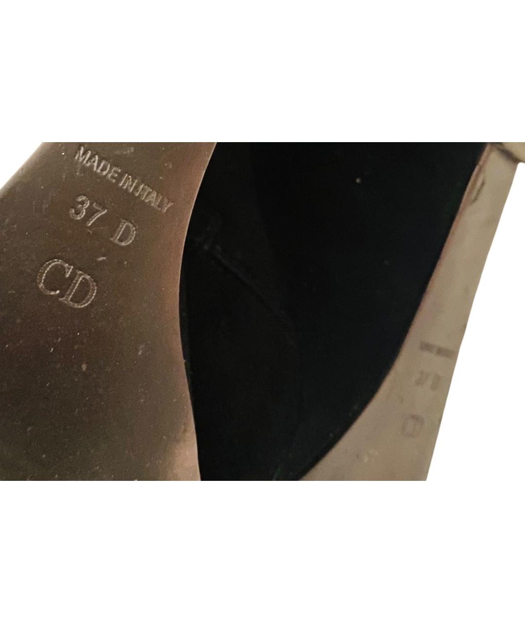 CHRISTIAN DIOR Черные замшевые ботильоны, фото 8